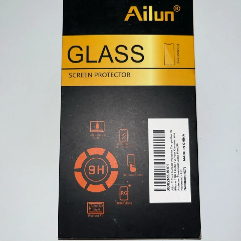 Screen Protector Compatible for iPhone 12 + 2 Pack Camera Lens Protector